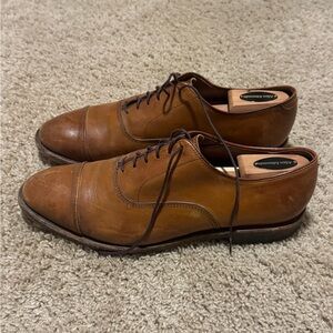 Allen Edmonds Park Avenue Brown Leather Oxford Shoes with Cap Toe